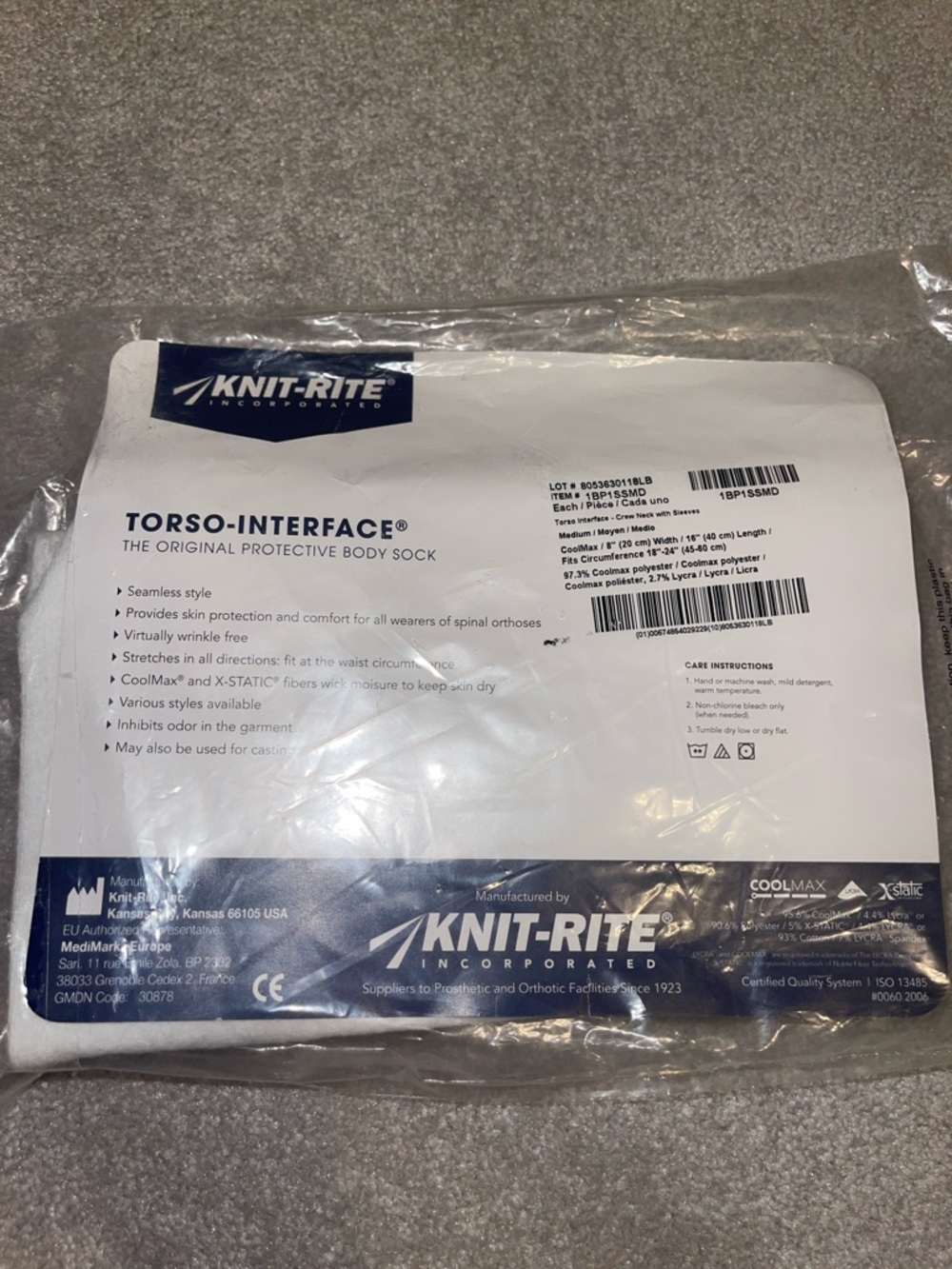 White Kids Tank Top Torso-Interface Protective Body Sock for Scoliosis Brace